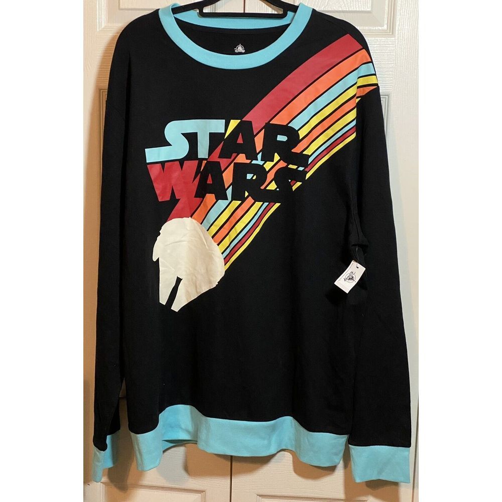 EUC Disney ‎ Galaxy Edge Star Wars sweatshirt Jersey Millennium Falcon Ride 2XL - Picture 2 of 6